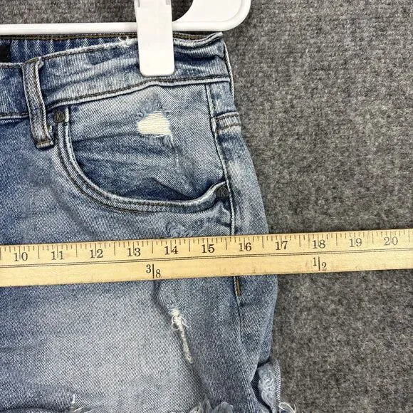 Kut from the Kloth Jane Shorts Womens Size 4 Blue High Rise Cut Off Distressed - Picture 6 of 10